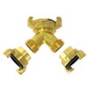 VARIOSAN Geka System 12470 Quick Coupling Y-Splitter Universal Brass Blank