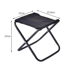 Perfeclan Camping Stool Seat Mini Portable Lounger Footrest Camping Chair Footstool Foldable Footstool for Lounge Travel Fishing Silver Grey