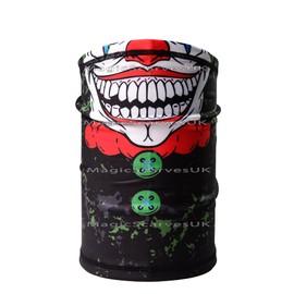 Winter Black Micro Fleece Men Ski Neck Warmer Snood Neck Tube Scarf Biker Ski Bandana Gaiter Clown Face Mask