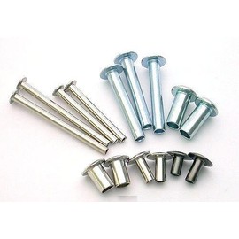 18-8 Stainless Steel Semi-Tubular Rivet, 1/8 Body Diam, 3/16 Length, 7/32 Head Diam, Oval Head Style, 100 Piece Box
