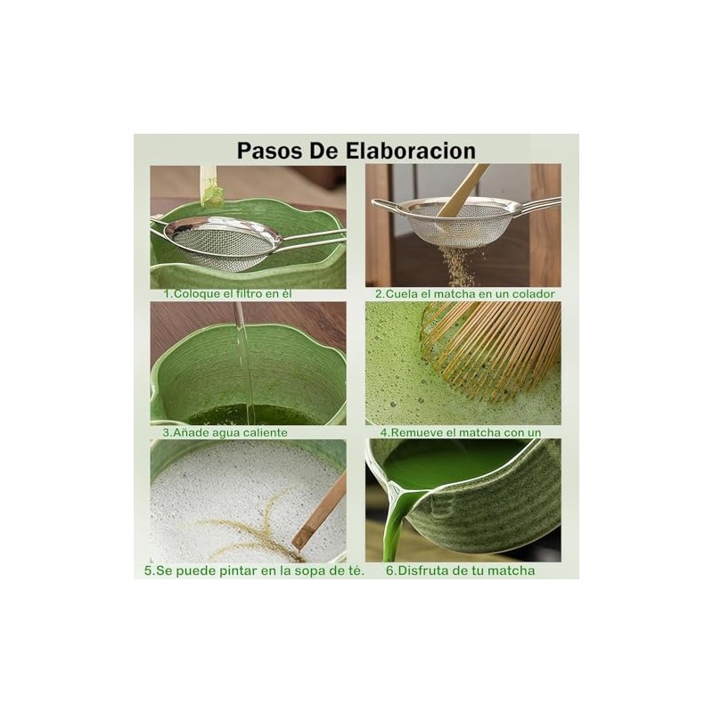 Matcha Kit, Kit de Matcha Ceremonial 8 Piezas, Juego de