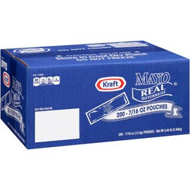Kraft Mayo Real Mayonnaise Single Serve Packets, 0.44 oz, 200/Box (220-01118)