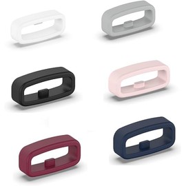 6Pcs Multi Color Fastener Rings Compatible for Garmin Venu 2S Venu 3S Vivoactive 4S Vivosport Vivosmart HR,Bands 6-PACK Security Loop Holder Keeper Retainer Fixed Non-Slip Silicon Loops Accessories