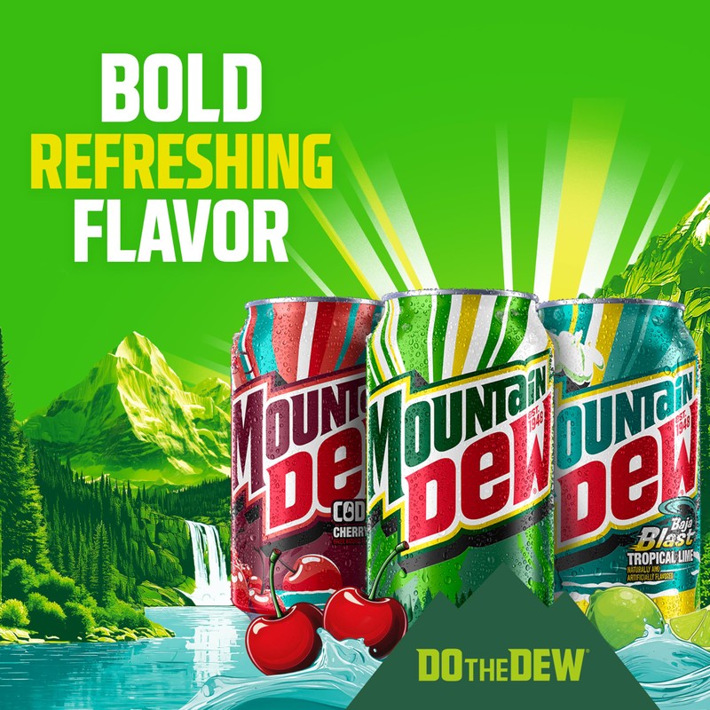 Mountain Dew Soda, 7.5 Fl Oz Mini Cans (Pack of