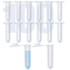 100Pcs 2ml Centrifuge Tubes with Snap Cap, Small Sterile Microcentrifuge Tube Test Vials Plastic Sample Storage Container Clear Graduated Non-Pyrogenic, DN/RNase Free for Lab