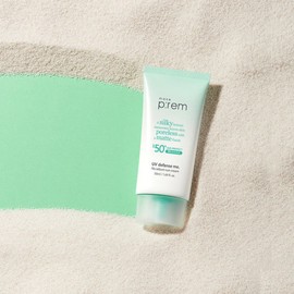 Make Prem 메이크프렘 유브이 디펜스 미 노세범 선크림 50ml (+안심팩 1매+인테카크림 10ml) Makeprem UV Defense Me No Sebum Sunscreen 50ml (+ Safety Pack 1 sheet + Intec Cream 10ml)