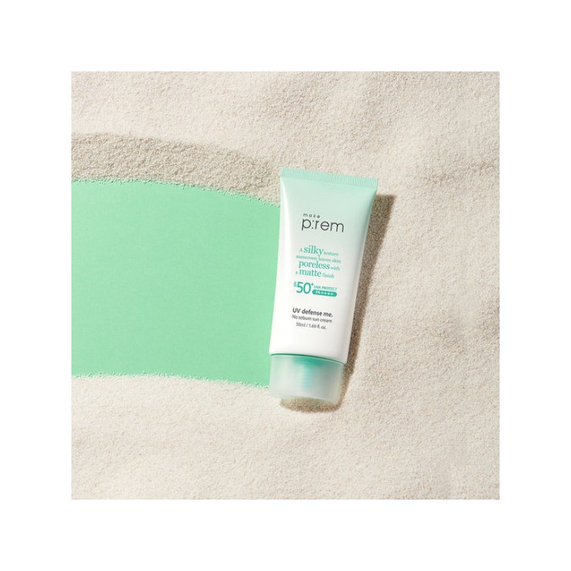 Make Prem 메이크프렘 유브이 디펜스 미 노세범 선크림 50ml (+안심팩