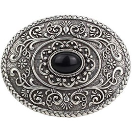 BELTINGER Makatozanzan Belt Buckle 4.0 cm | Buckle Interchangeable Buckle Belt Buckle 40 mm Solid | Interchangeable Belt up to 4 cm, Matte silver, black