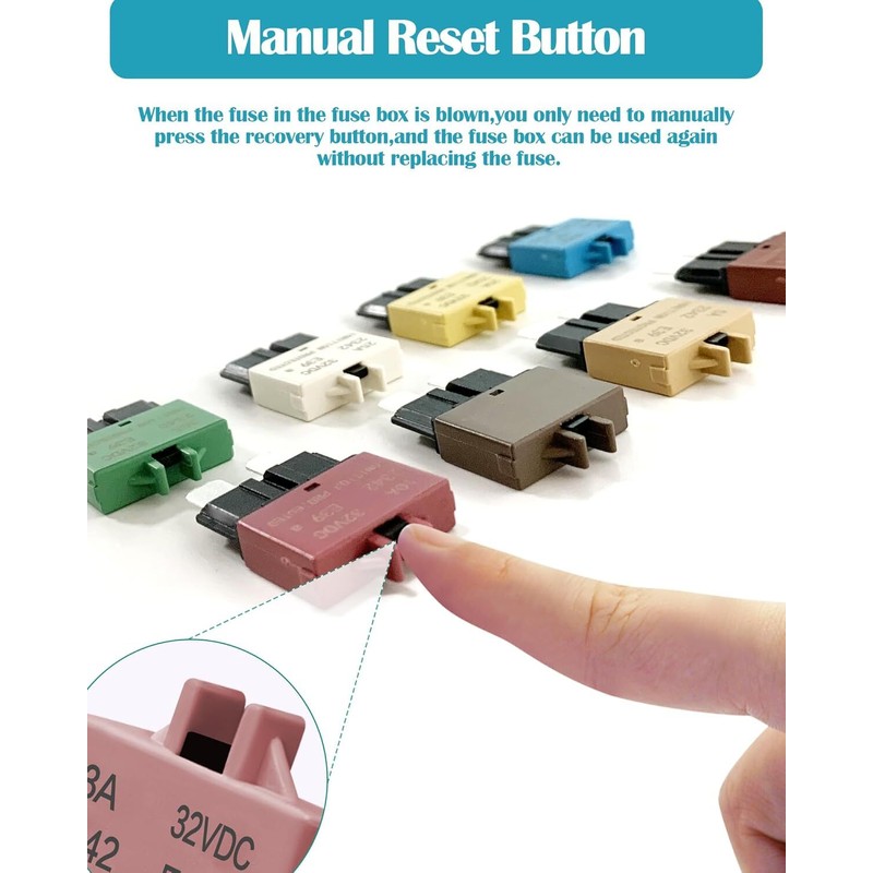 Nerites Low Profile ATC ATO Fuse Resettable Blade Circuit Breaker