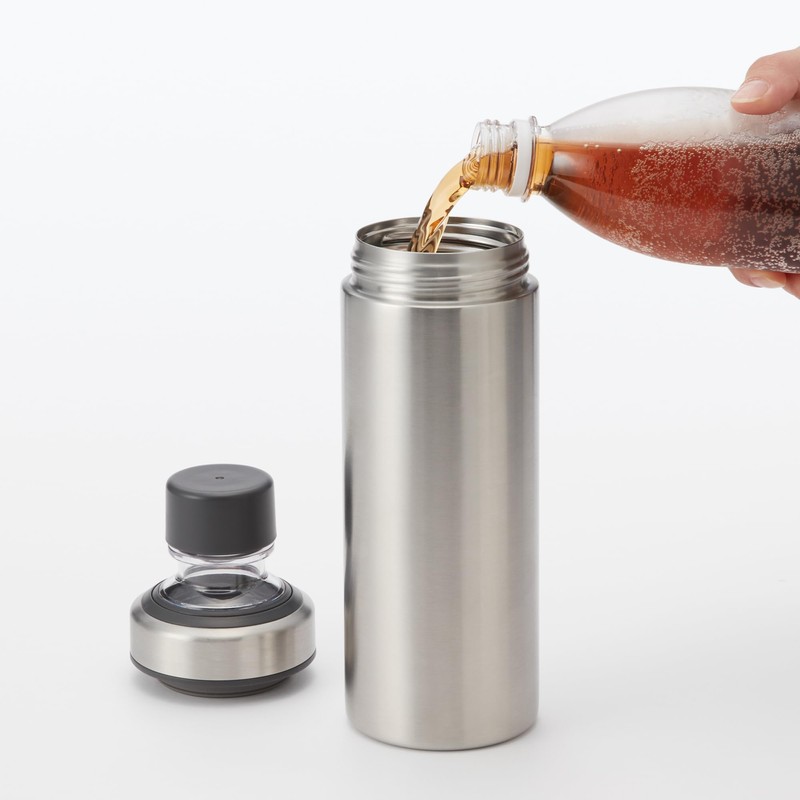 MUJI 12728351 Carbonated Insulated Bottle, 23.1 fl oz (600 ml),