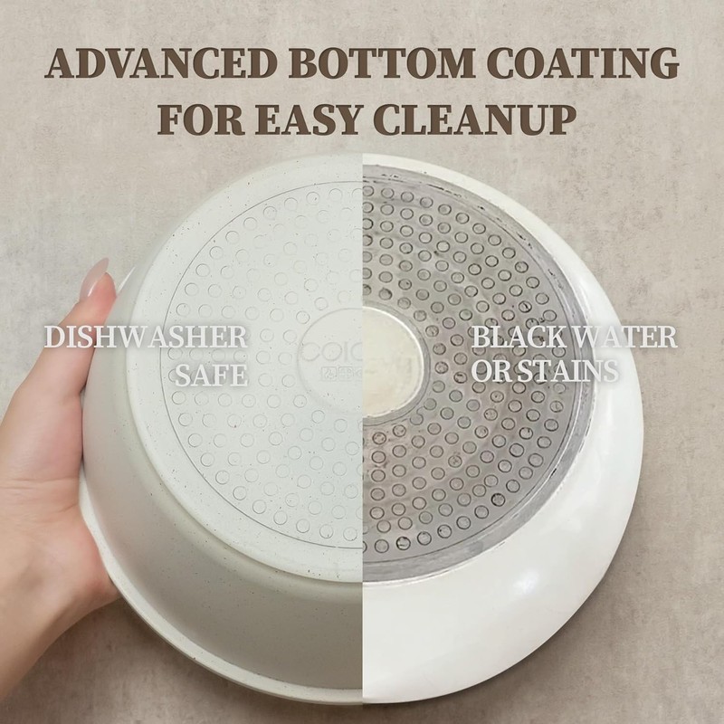 23Pcs Ceramic Cookware Set Non Stick Pots and Pans Set