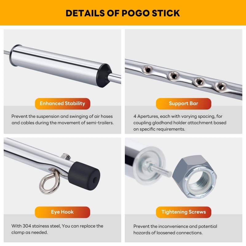 Dazakoot 40' Swivel Pogo Stick for Semi Truck & Air