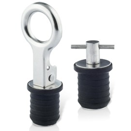 Yetaha 2 Pieces 25mm Drain Plugs for Boats, 304 Stainless Steel Sealing Plug, Bilge Plug, Marine Stainless Steel Drain Plug