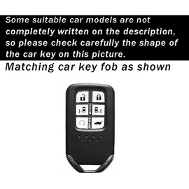 TECART Key Case Fit for Honda Odyssey Freed Soft TPU Key Fob Keychain Key Shell Box Accessories Protector 6 Button, Round Pearl Keychain-grey