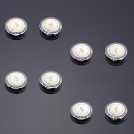 Faucet Index Buttons Compatible with Delta/LDR/Delex/Peerless Double Shower Knobs 4 Pairs, Clear Acrylic Universal Hot and Cold Bathroom Sink Knobs Handles Buttons