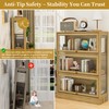 BONITURE Display Cabinet with Acrylic Glass Doors,3-Tiers Curio Cabinet with
