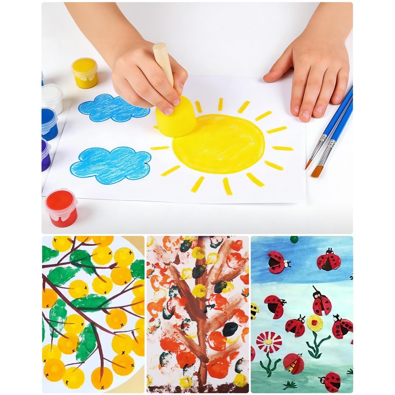 10 Pack Painting Supplies Kit, 12-Color Propylene Pigment Set with