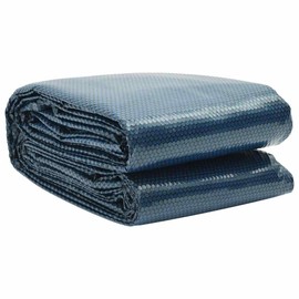 vidaXL Floating PE Solar Pool Film, Efficient Heat Retention, Water Evaporation Reduction, Easily Tailored, Lightweight, for Swimming Pools, Black and Blue - Size: 216.1" x 107.9"