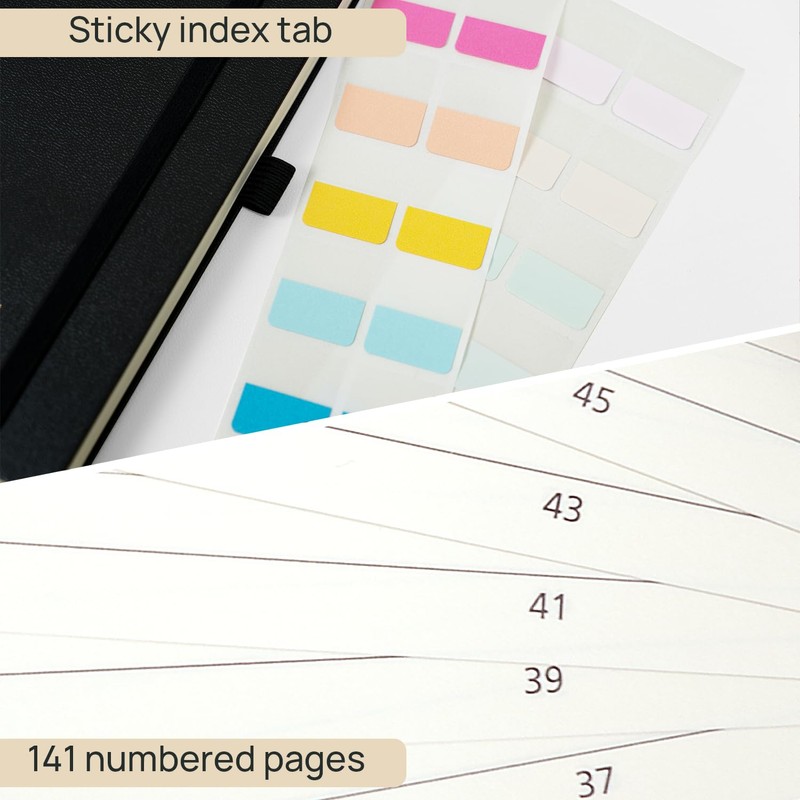 POPRUN Spiral Bullet Lined Journal Notebook, [A5 Size] - 120