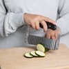 Fox Run Stainless Steel Crinkle Cutter for Veggies, Wavy Slicer