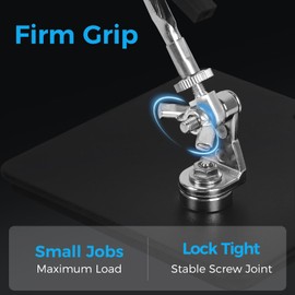 EOOKU Helping Hands Soldering Station–Compact Solder Clamp Tool for Electronics, Jewelry, DIY Repair & Small PCB Holder Projects with 3.9" Base, 4 Flexible Magnetic Arms, Adjustable Versatile Stand