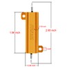TiToeKi Resistor 50W 25 Ohm Aluminum Case Wirewound Screw Tap