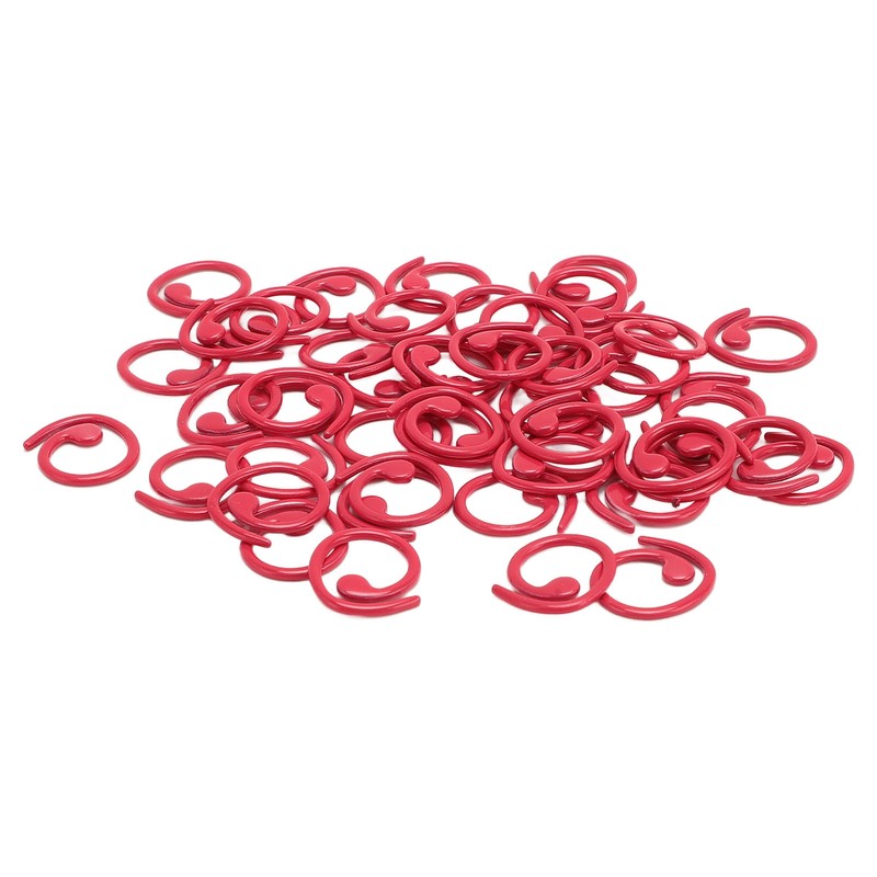 50PCS Metal Stitch Markers Spiral Markers Multifunctional Crochet Locking Hooks