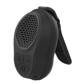 SOFAMIRI Wearable Bluetooth Speaker Clip On Wireless Jobsite Pro Water Resistant Small Mini Portable Bluetooth Neck Speaker with Microphone for Workout Cycling Running Up to 24H (Black+Black)