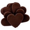 Playfully Ever After 5 inch Felt Hearts 12pc - Brown