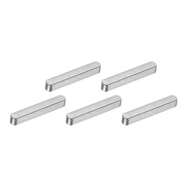 sourcing map 5Pcs Round Ended Feather Key, 4 x 4 x 25mm Carbon Steel Parallel Drive Shaft Key Stock, Machine Keyway for Shaft Type Fastening Connection