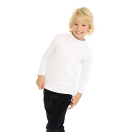 Mud Kingdom - Camisas de forro polar para niños, cuello alto, suaves, unisex, Amarillo, 3 Años