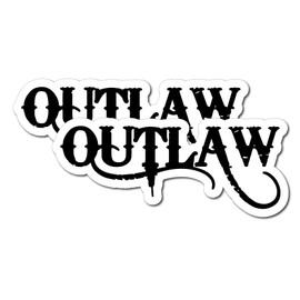 Bad Fish Custom Decals 2 Pack Outlaw Car Decal – Funny Cute Sticker - Premium Gloss Permanent Vinyl Waterproof Indoor Outdoor (Black, 1)