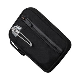 ALPAKA HUB Pouch Pro EDC Organizer - Small Tool Pouch for Electronics, Cables with YKK Zipper, Daily Use and Travel - Black Axogrid 300D Weatherproof UV Resistant Fabric