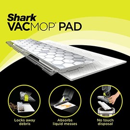 Shark VACMOP Disposable Hard Floor Pad Refills, Compatible with VM252 & VM180, No-Touch Disposal, for use on All Sealed Floors - Stone, Hardwood, Laminate & Tile, (32 Count Total), VMP32