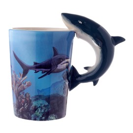 Puckator Lisa Parker Haifisch geformter Henkel Tasse aus Dolomit-Keramik