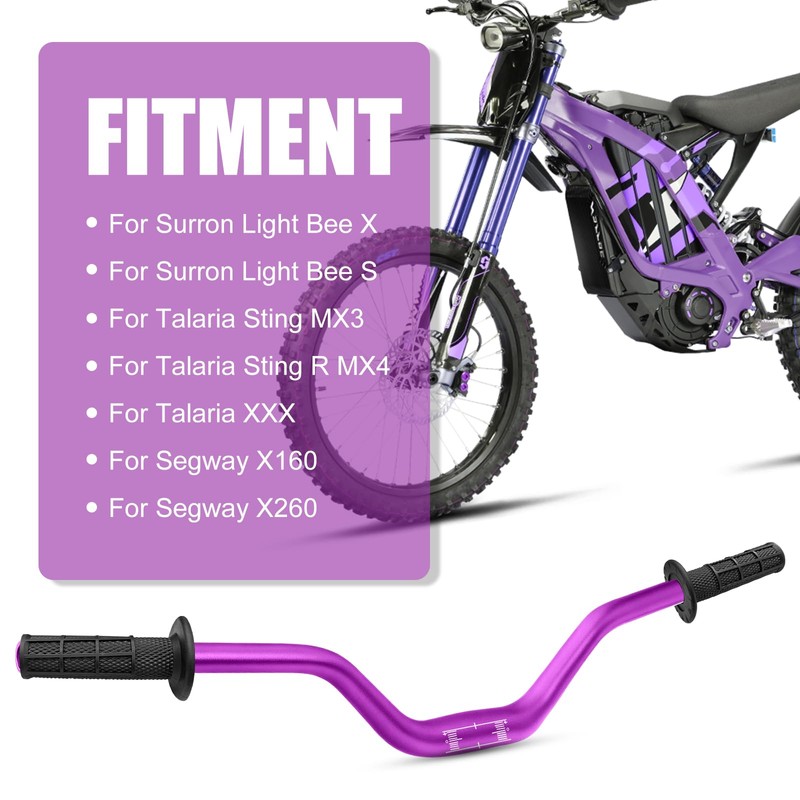 Axiniu Dirt Bike Handlebars with Grips, 7075 Aluminum 31.8mm Handlebars