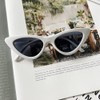 OZPYKAE Women's Vintage Cat Eye Sunglasses, Plastic Frame, Grey Lens,