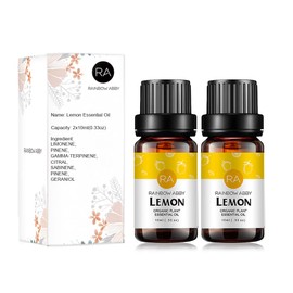 2-Pack Lemon Essential Oils - 100% Pure, Best Therapeutic Grade Essential Oil - 2x10 ml