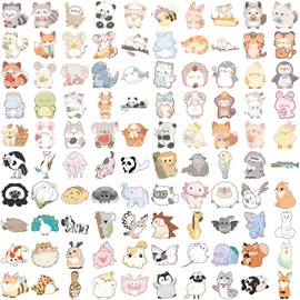 100PCS Animal Stickers, Water Bottle Stickers for Kid Classroom, Cute Animal Reward Sticker Water Bottle Scrapbook Laptops Phone Sticker for Boys Girls