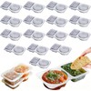 20PCS Double Portable Reusable Sauce Container with Lids, 2 Compartment