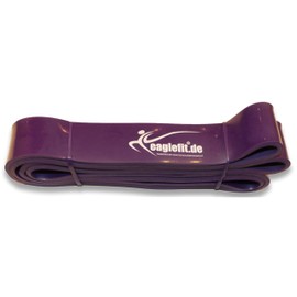 eaglefit - Premium Fitness Band for Pull-Up Aid & Strength Training 100% Natural Latex (Rubber) 2 Metres Long Training Band Ideal as Pull-Up Band - Fitness Band Resistance Bands (Purple Lifting Aid: