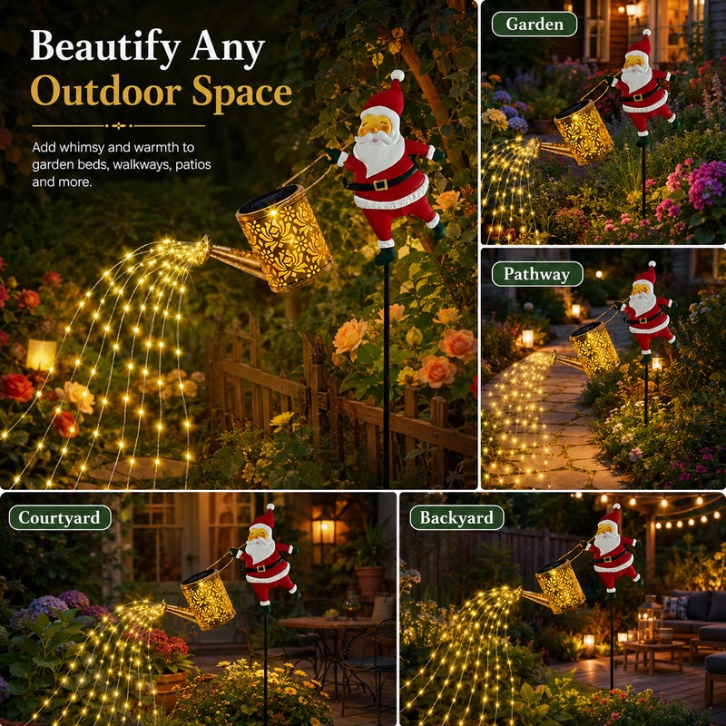 Santa Claus Solar Lantern for Outdoor Decor – IP65 LED