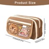Capybara Large Capacity Pencil Case with Sticky Notes Stickers Pendants