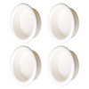 MOROBOR 4 Pack Closet Door Finger Pull, Plastic Round Sliding