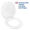 Clorox Round Beveled Plastic Toilet Seat with Easy-Off Hinges –