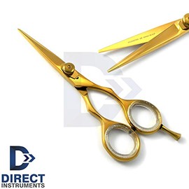 Range of professional Barber Hair Cutting Scissors Hairdressing Shears Styling Mustache Beard Haircut 4.5'', 5.0'', 5.5'', 6.0'' (5.0'', Gold)