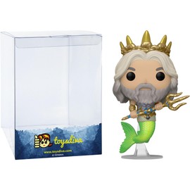 King Triton: P o p ! Vinyl Figurine Bundle with 1 Compatible 'ToysDiva' Graphic Protector (1365-70735 - B)