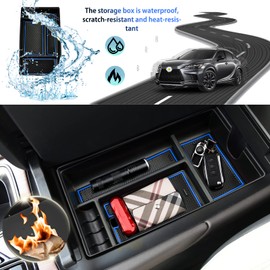 SHAOHAO for 2025 2026 Lexus RX Center Console Organizer for 2023-2025 2026 Lexus RX350/RX350h/RX450h/RX500h Accessories RX 350 & RX 350h (Premium/Premium+/Luxury) RX 500h Armrest Tray with Coin Holder