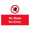 5 Stück – No Mask No Entry Schild – 200