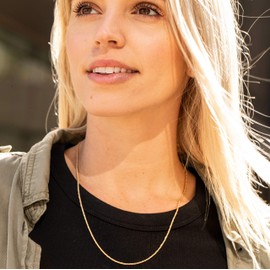 LIFETIME JEWELRY 1.5mm Snake Chain Necklace for Women Men 24k Real Gold Plated (14)